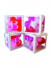 4 LETTER CUBES BABY PAPER 30X30X30cm